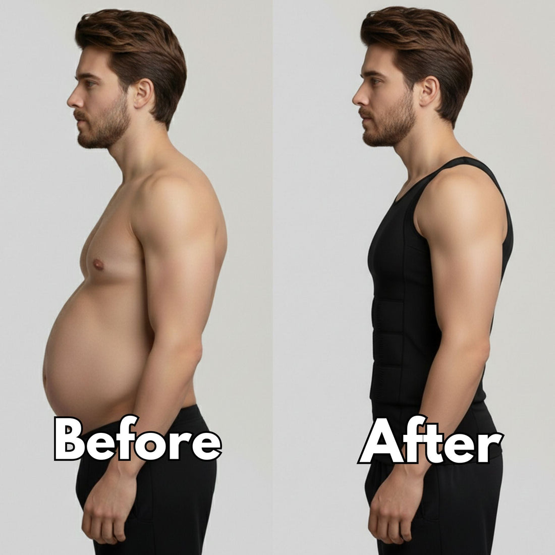 Men’s Slimming Body Shaper Vest Instantly Flat Tummy & V-Shape Look