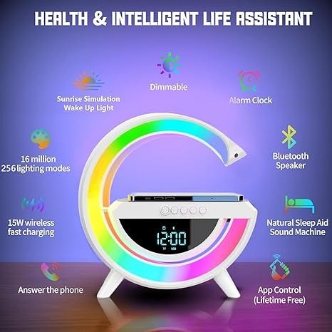 Led Wireless Charger Speaker | سماعة مع شاحن لاسلكي LED